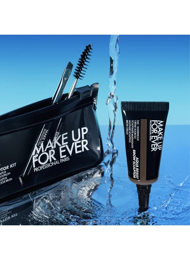 MAKE UP FOR EVER Aqua Resist Brow Sculptor Kit - 50 - Dark Brown - Image 4