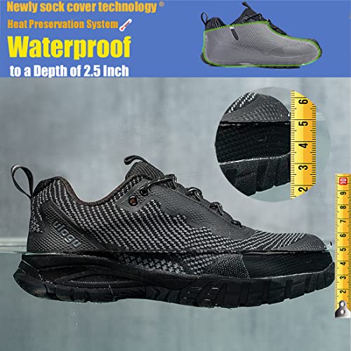 Ulogu Waterproof Steel Toe Shoes Men Lightweight Composite Indestructible Boots Safety Alloy Slip Resistant Tennis zapatos de trabajo para hombres botas seguridad acero Roofing Construction Work Sneakers - Image 2