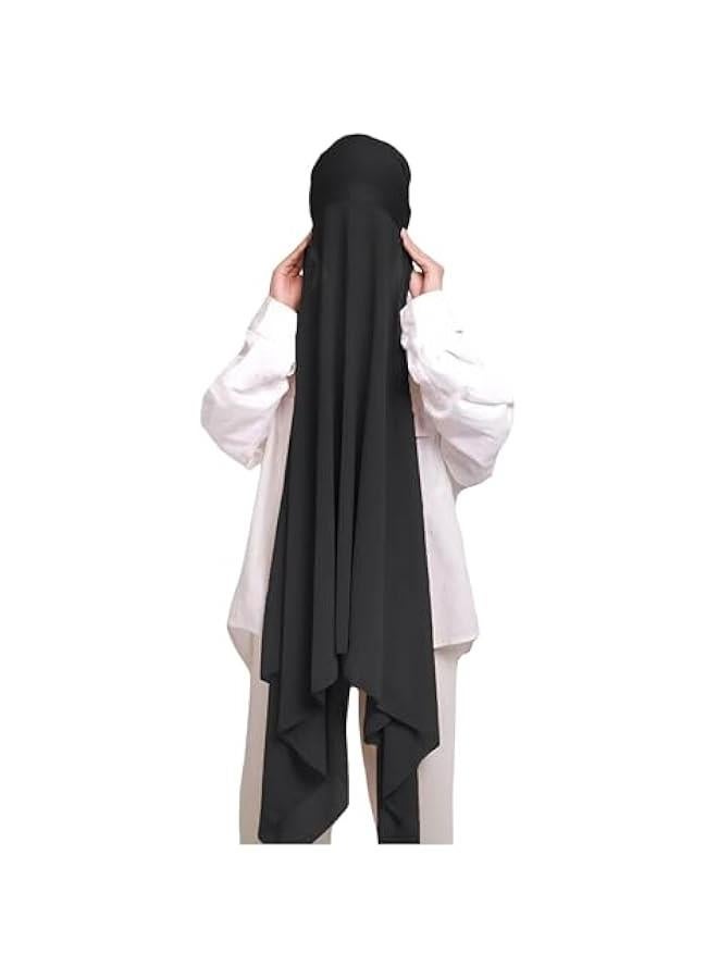 Arabest Chiffon Muslim Instant Hijab Scarf with Matching Jersey Undercap Tie Back