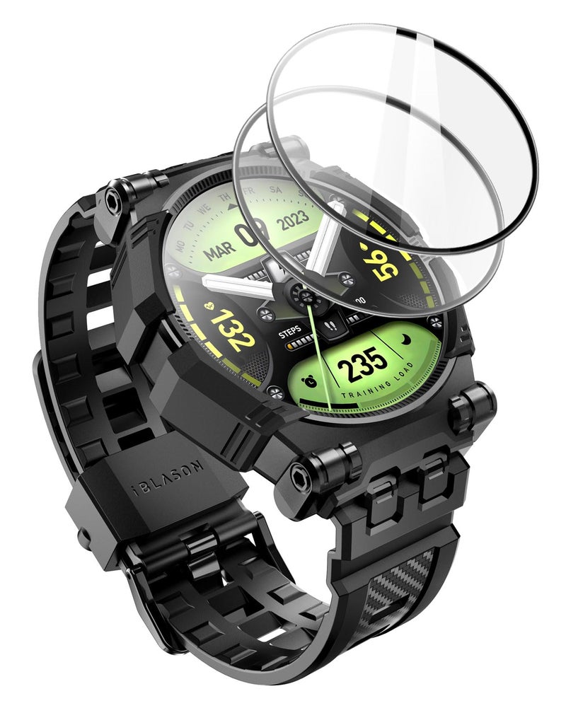 I-blason Samsung Galaxy Watch 6 Classic 47mm Armorbox Rugged TPU Band with 2-Pack Tempered Glass Screen Protector - Image 2