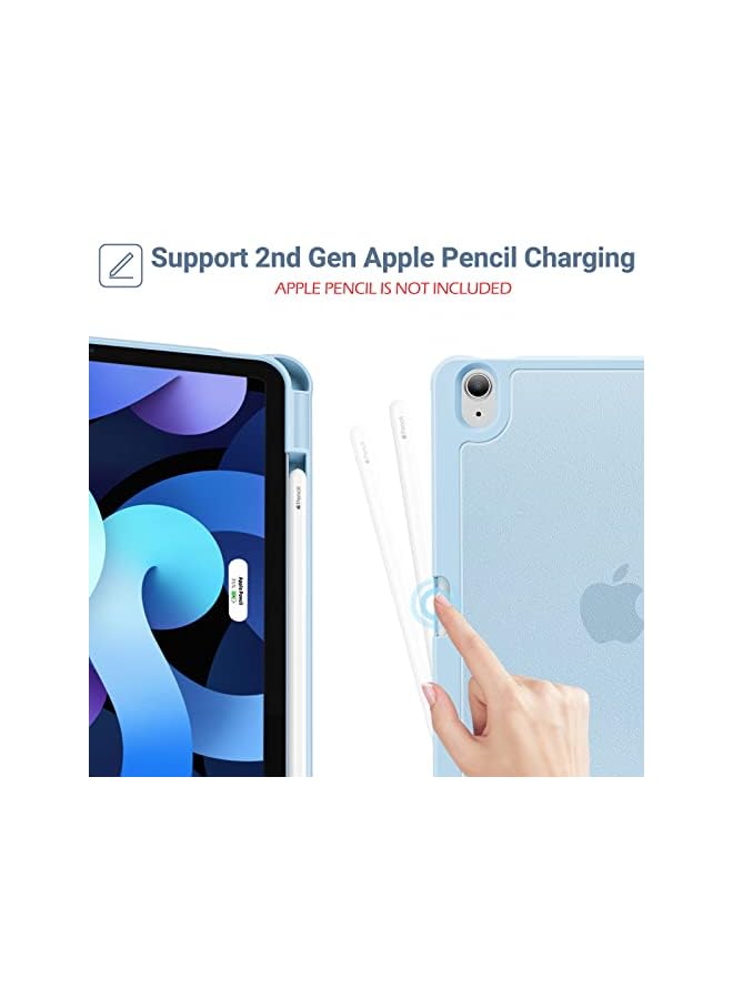 Procases Ipad Air 5/4 10.9 Inch Case 2022 2020 With Pencil Holder, Trifold Lightweight Hard Shell Slim Smart Cover For 10.9" Ipad Air 5Th 4Th Generation -Skyblue - Image 2