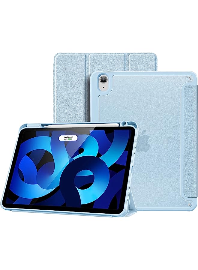 Procases Ipad Air 5/4 10.9 Inch Case 2022 2020 With Pencil Holder, Trifold Lightweight Hard Shell Slim Smart Cover For 10.9" Ipad Air 5Th 4Th Generation -Skyblue - Image 1