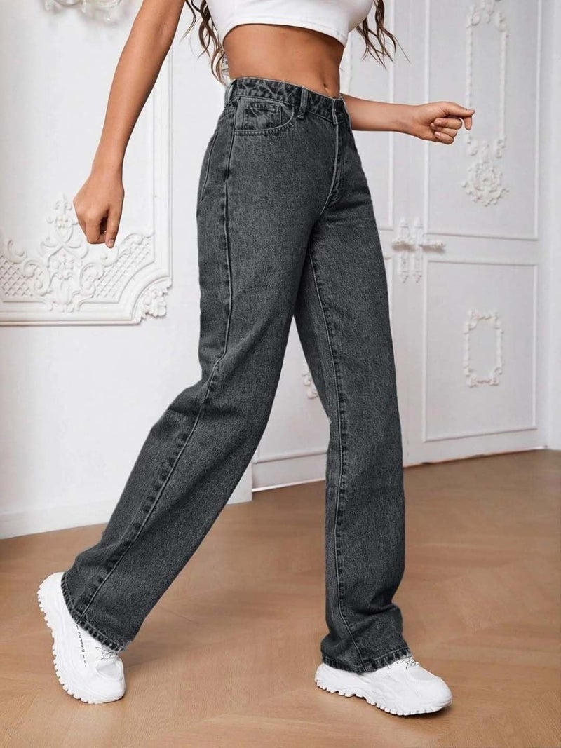KOTTY Women's High-Rise Light Fade Stretchable Jeans(Grey,28) - Image 3