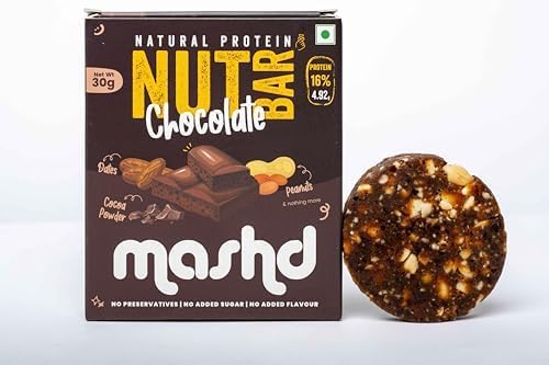 Mashd Nut Bars Chocolate, Cinnamon, Original Flavour (Pack Of 3 X 30G) - 5G Protein Each Bars|High Protein Goodness of Dates, Peanut And Cinnamon|No Added Refined Sugar, Preservative-Free - Image 2