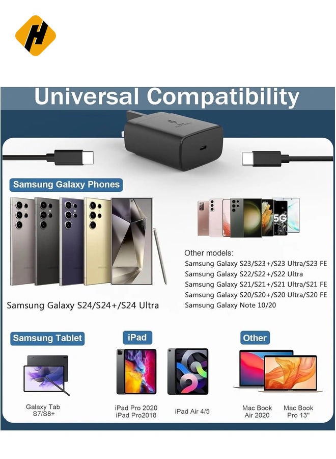 HuHa 2024 45W USB-C Super Fast Charger for Samsung Galaxy S24 Series & Galaxy Tab – PPS Wall Charger 3.0 - Image 5
