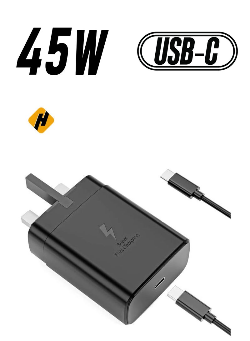 HuHa 2024 45W USB-C Super Fast Charger for Samsung Galaxy S24 Series & Galaxy Tab – PPS Wall Charger 3.0 - Image 1