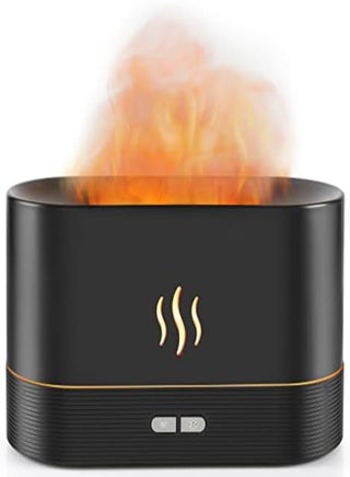 AKDC Flame Diffuser Humidifier-Auto Off 180 ML Essential Oil Diffuser-2 Modes Brightness Aroma Humidifier With Fire Flame Effect For Home, Office, Spa, Gym(Black)