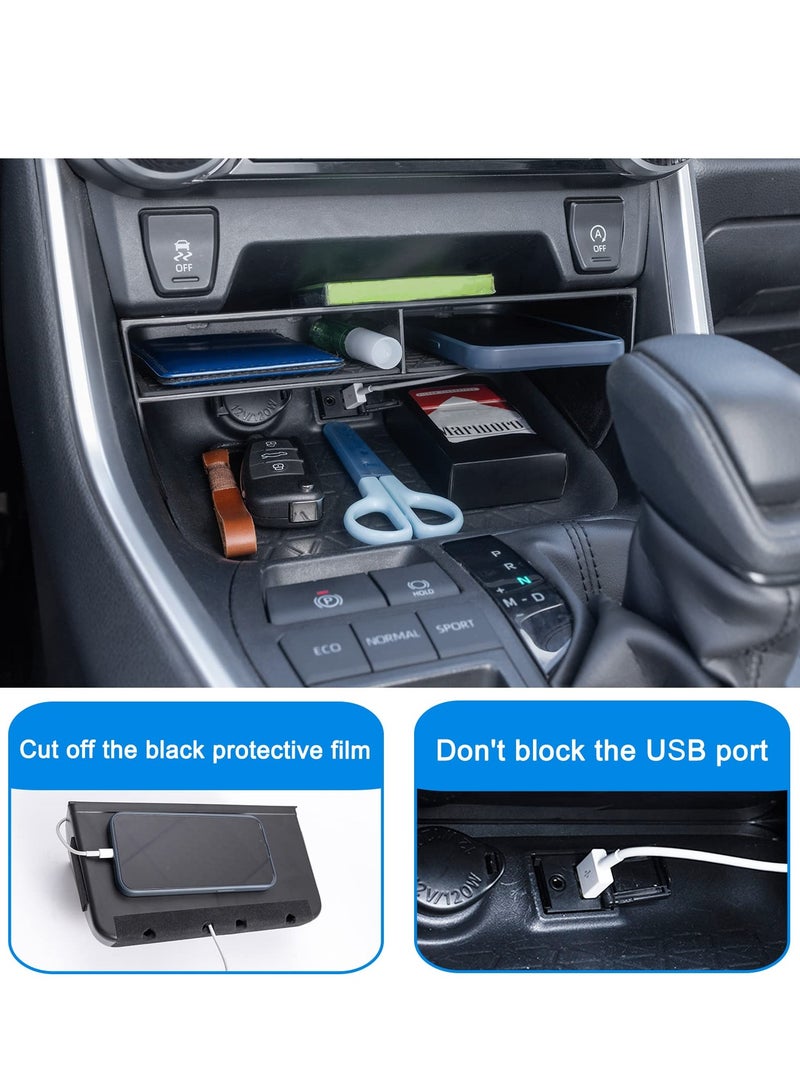 Enhanced Center Console Organizer for 2019-2023 Toyota RAV4, Spacious Storage Box for Car Interior, Perfect for Keeping Your Essentials Tidy - Image 4