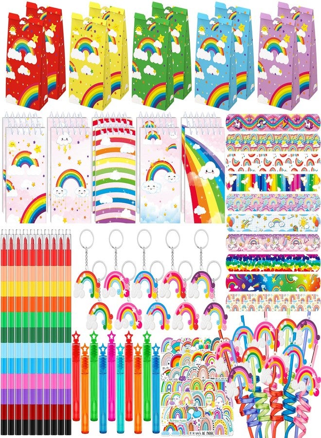DMIGHT rainbow party favors, 120 pcs rainbow party supplies Rainbow Gift for Kids Birthday Party Decorations Baby Shower Goodie Bag Filles Supplies - Image 1