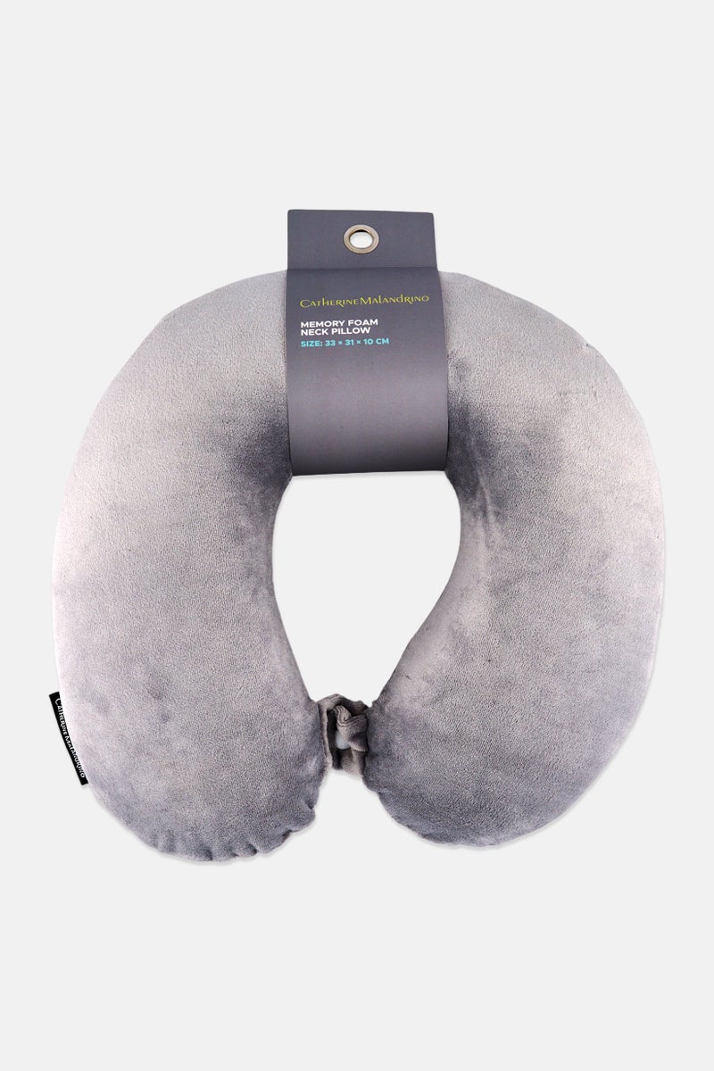 Catherine Malandrino Memory Foam Neck Pillow, Grey - Image 1