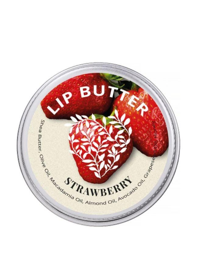 Soap&Friends Strawberry Flavour Lip Balm with Shea, Coconut, and Cocoa Butter Infused Bliss for Silky Smooth Lips,15ml  - Image 1