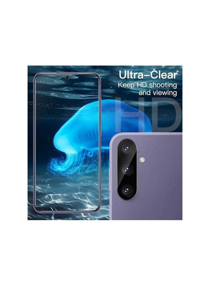 جي تيك واقي شاشة JETech لهاتف Samsung Galaxy S24+ / S24 Plus مقاس 6.7 بوصة مع واقي عدسة الكاميرا، طبقة من الزجاج المقسى، متوافق مع معرف بصمة الإصبع، شفاف عالي الدقة، عبوتان لكل منهما - Image 5