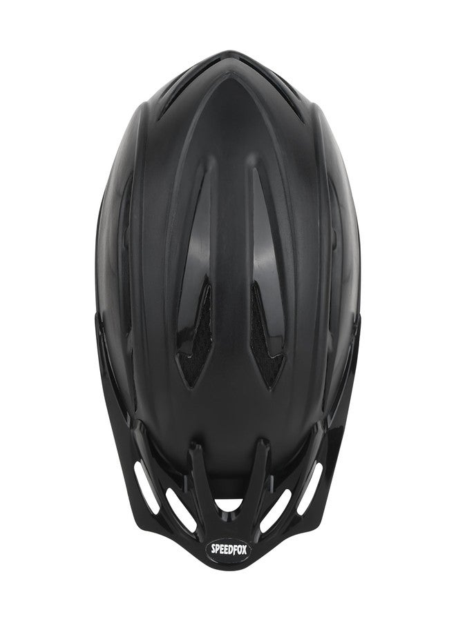 SPEEDFOX Cycling Helmet | Adjustable Lightweight with Eps Shell | Full Visor | Helmet for Mountain, Road Bike & Skating | Breathable Bicycle Helmets | Ideal for Adults and Kids (Black) - Image 4