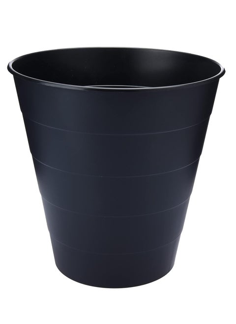 Fence Trash Can, 10 Liter Capacity  Black, Plastic, Opens from the Top