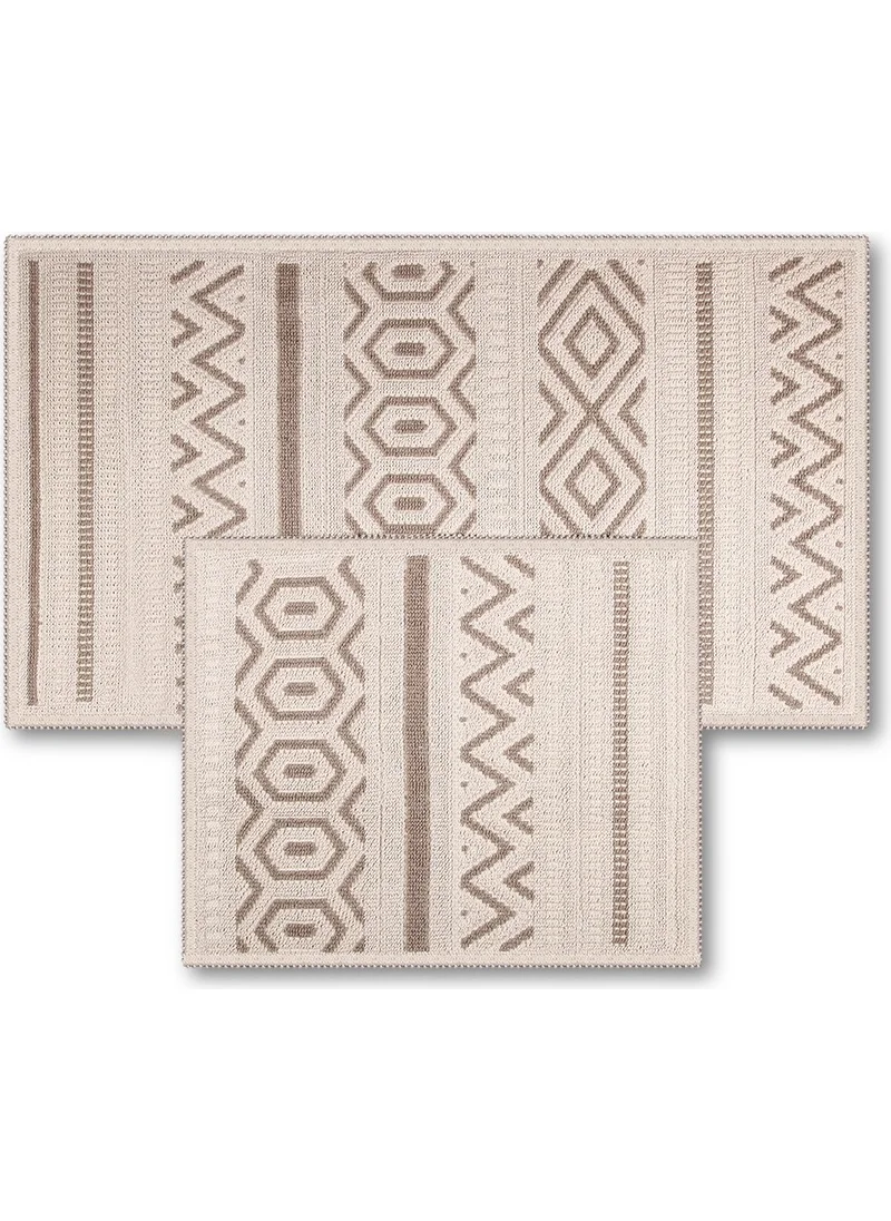 Bluenity Hat Natural Cotton Bathroom Rug Set of 2