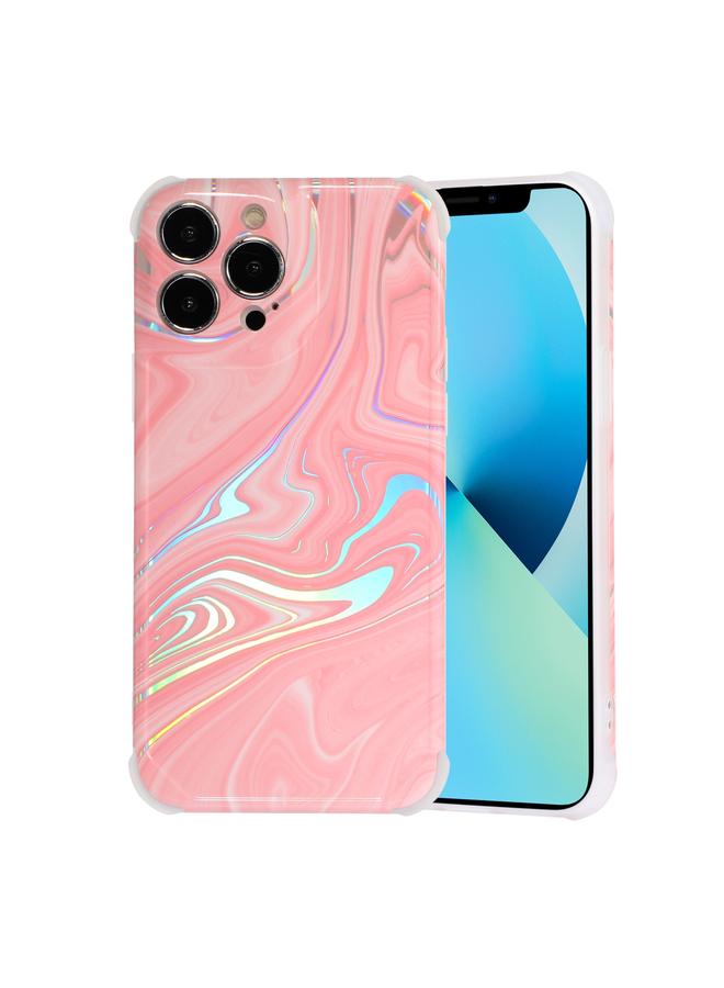 Zaboon Case For iPhone 13 Laser Marble TPU Phone Case - Image 1