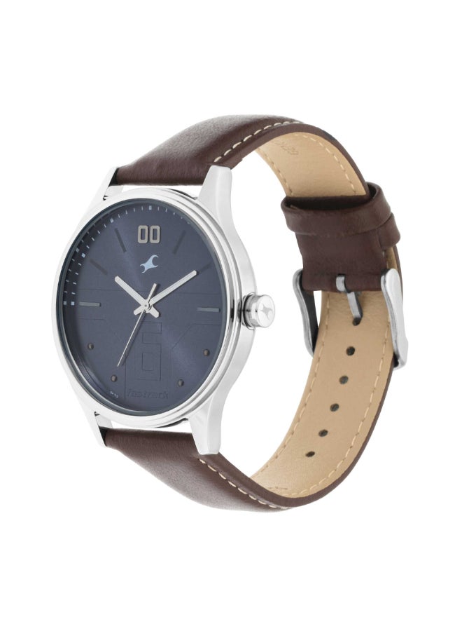 fastrack ساعة Fastrack Bare Basics Analog Blue Dial للرجال - 3247SL01/NP3247SL01، أزرق، حزام، أزرق، حزام - Image 3