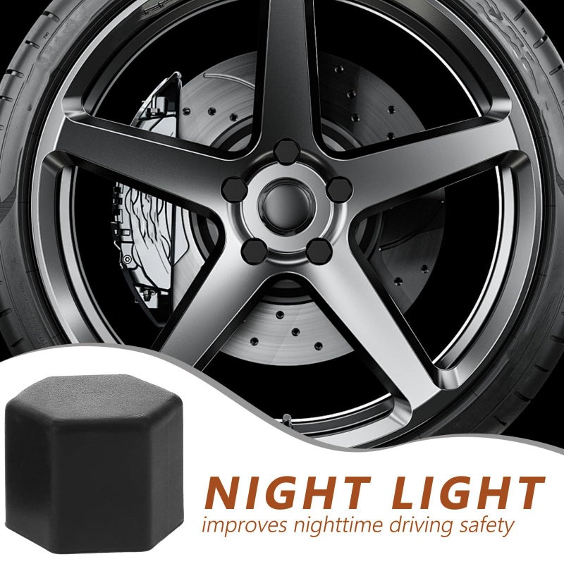 Black Anti Rust Dustproof Lug Nut Caps 19pcs Wheel Hub Bolt Covers Replacement - Image 4
