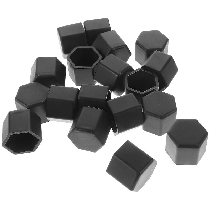 Black Anti Rust Dustproof Lug Nut Caps 19pcs Wheel Hub Bolt Covers Replacement - Image 2