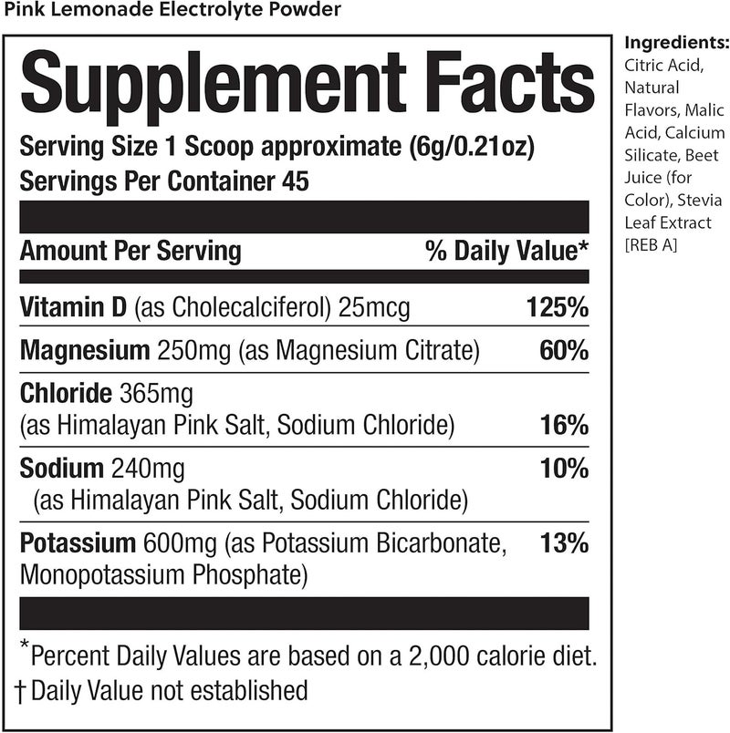 Perfect Keto Electrolytes Powder Sugar and Gluten Free Electrolyte Drink Mix Sodium Magnesium Calcium and Potassium Supplement Hydration Recovery  Immune Support Pink Lemonade 45 Servings - Image 3