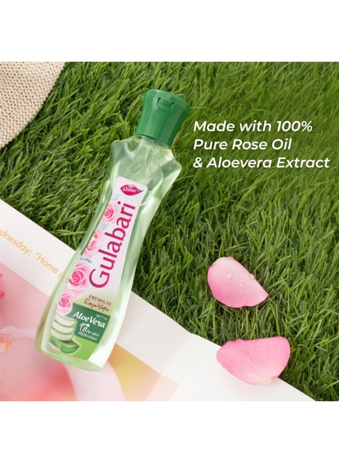 دابر جولاباري ماء الورد الفاخر بالصبار - 400 مل | ترطيب البشرة لمدة تصل إلى 8 ساعات | ينظف البشرة ويوحد لونها ويرطبها | لجميع أنواع البشرة - Image 3