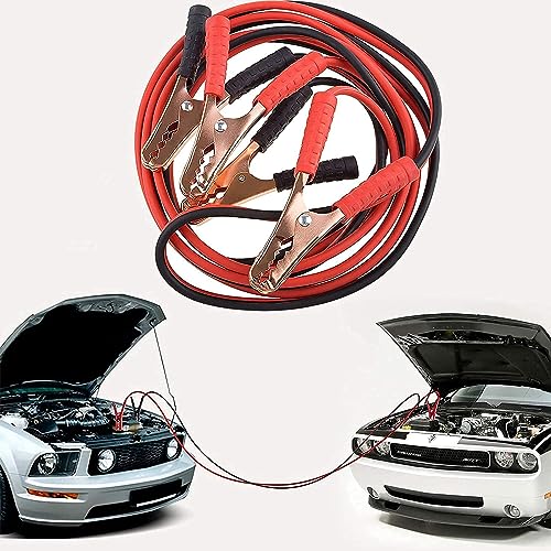 SCILLA Car Heavy Duty Auto Jumper Cable Battery Booster Wire Clamp with Alligator Wire,Emergency Car Battery Charging Booster Cables, Red Black Jumper Wire With Clips(7ft, 500AMP) (7ft) - Image 2