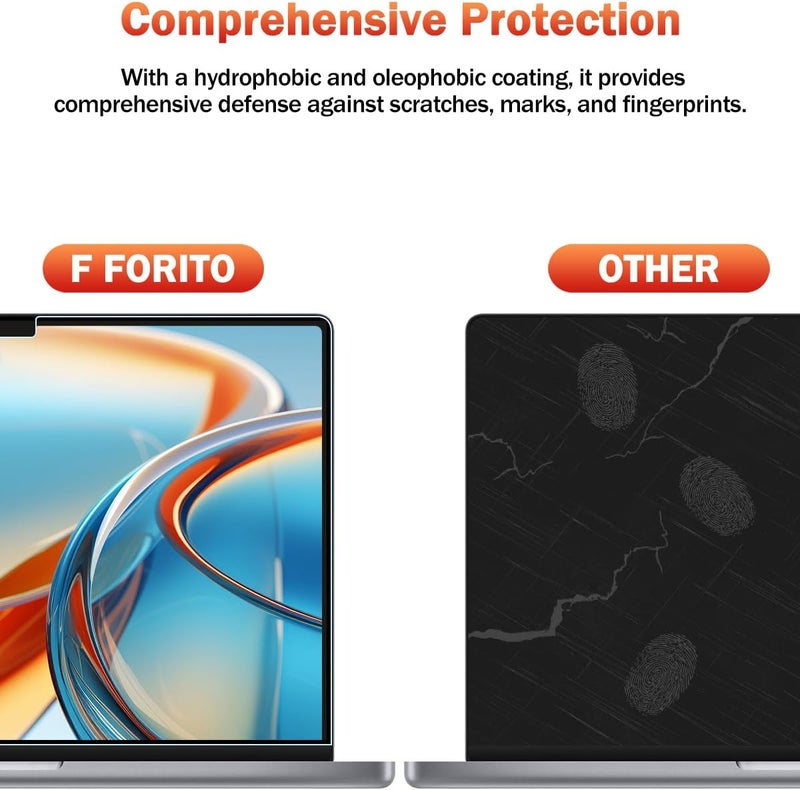 FFORITO 2-Pack Anti Blue Light Matte Laptop Screen Protector Compatible with 2024-2021 MacBook Pro 16 inch M4 M3 M2 M1 Pro/Max, Eye Protection Anti Glare Computer Screen Cover - Image 4