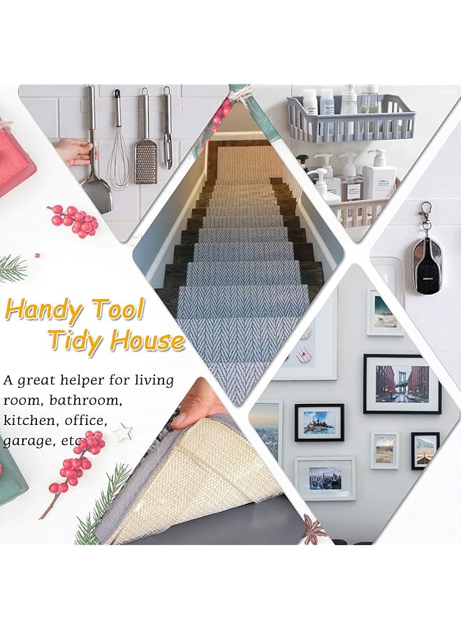 erorex Self Adhesive Tape Double Sided Tape Heavy Duty Two Sided Sticky Pads Strong Wall Adhesive Strips No Marks Reusable Clear Nano Tape For Picture Hanging Carpet Glue - Image 3