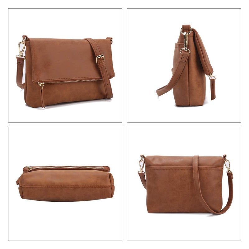 Gladdon Small Crossbody bags for Women Cross body Purse Shoulder Bag Brown - Image 3