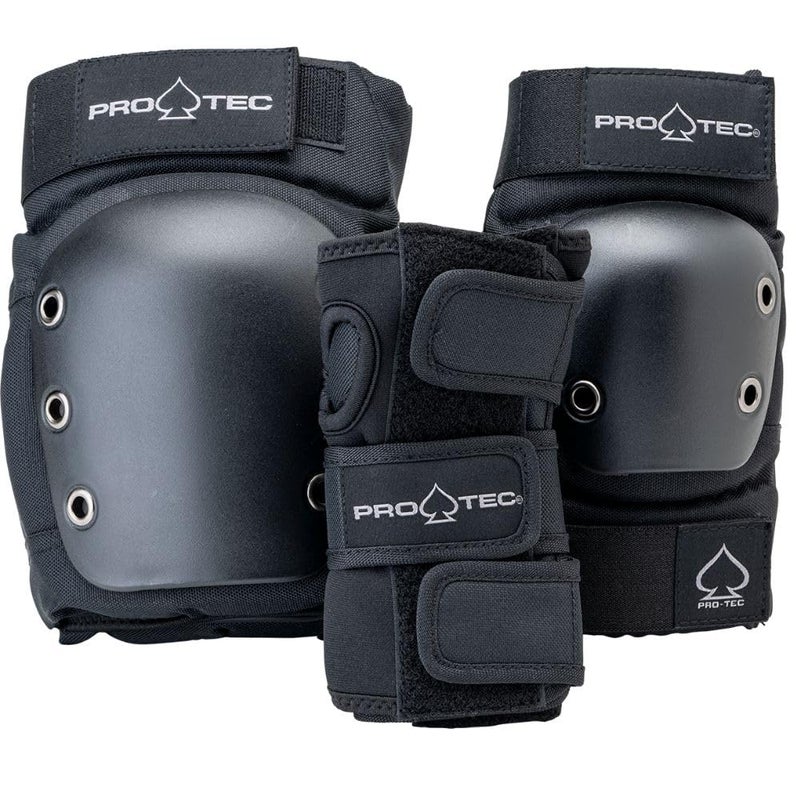 Pro-Tec Street 3-Pack Pad Set - Protective Gear for Skateboarding, Roller Skating, Scooter, Bicycling - Image 1