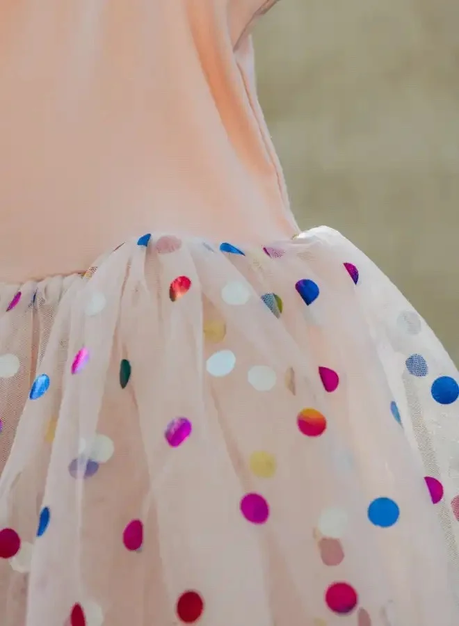 بوب وبلوسوم فستان وردي سبوت