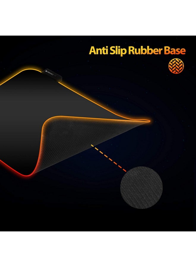Zebronics Zeb-Blaze RGB Gaming Mouse Pad with Micro Weave Texture, 13 RGB Modes, Anti Slip Rubber Base (350x250mm) - Image 4