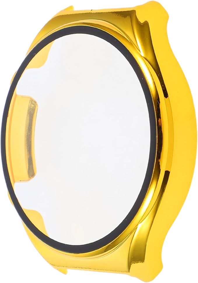 Golden Tempered Glass Case for Watch Scratch Resistant Protective Cover - Image 1