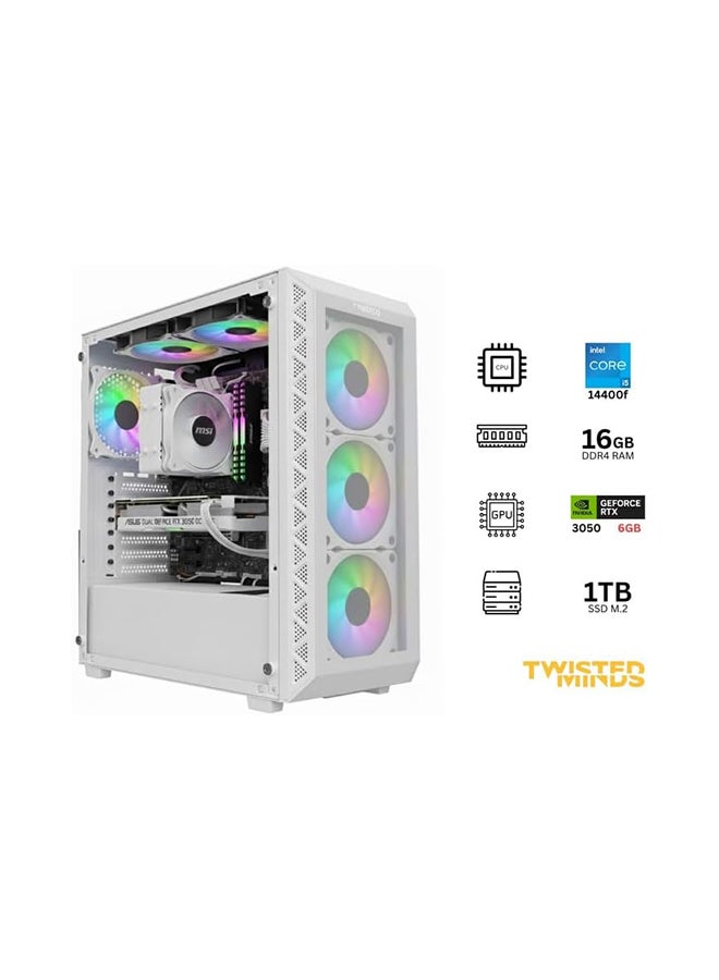 تويستيد مايندز حاسوب سطح المكتب Apex Gaming بمعالج Core i5-14400F/ذاكرة RAM سعة 16GB DDR4/قرص SSD سعة 1TB/بطاقة رسومات Nvidia GeForce RTX 3050 سعة 6GB - Image 2
