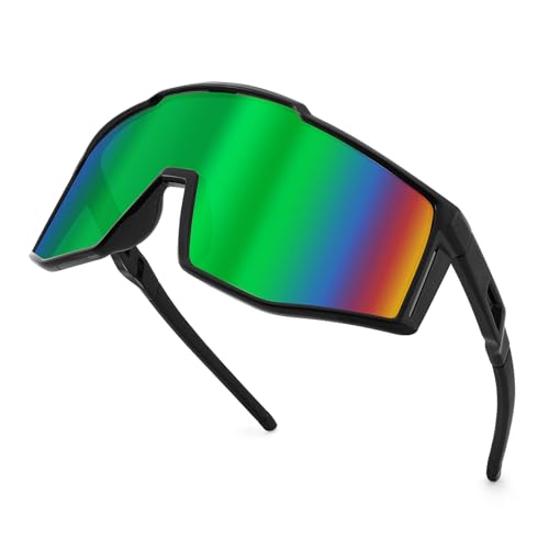 Karsaer Sports Sunglasses Wraparound Glasses 80s Visor Shield Baseball Sunglasses for Youth Kids Teens B5095 - Image 4