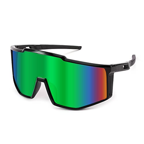 Karsaer Sports Sunglasses Wraparound Glasses 80s Visor Shield Baseball Sunglasses for Youth Kids Teens B5095 - Image 1