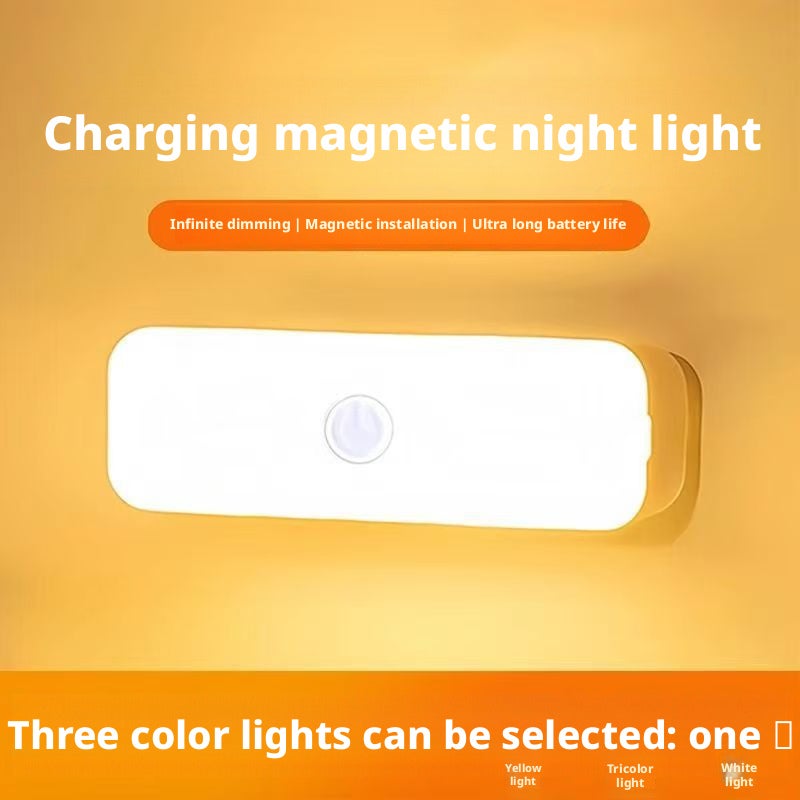 Magnetic Induction Night Light, Rechargeable Push Button, for Bedroom - Image 4