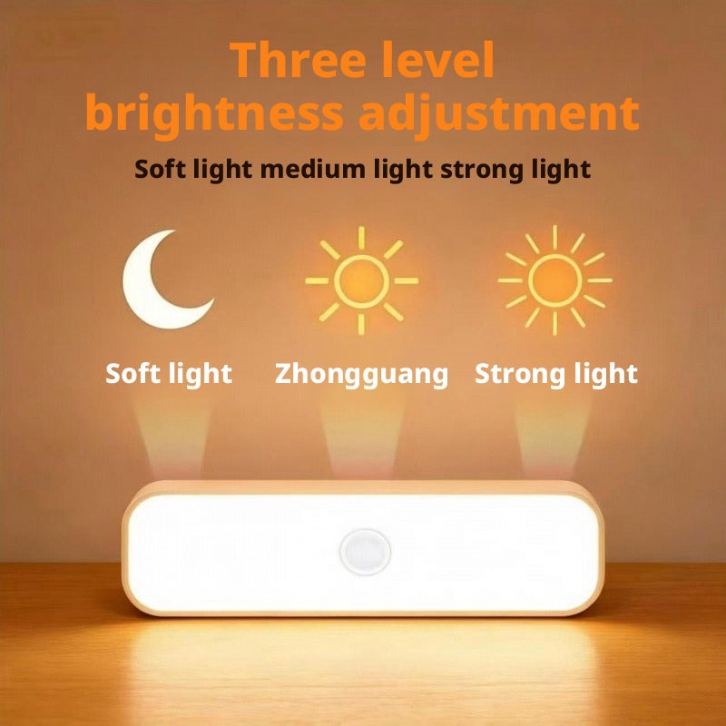 Magnetic Induction Night Light, Rechargeable Push Button, for Bedroom - Image 2