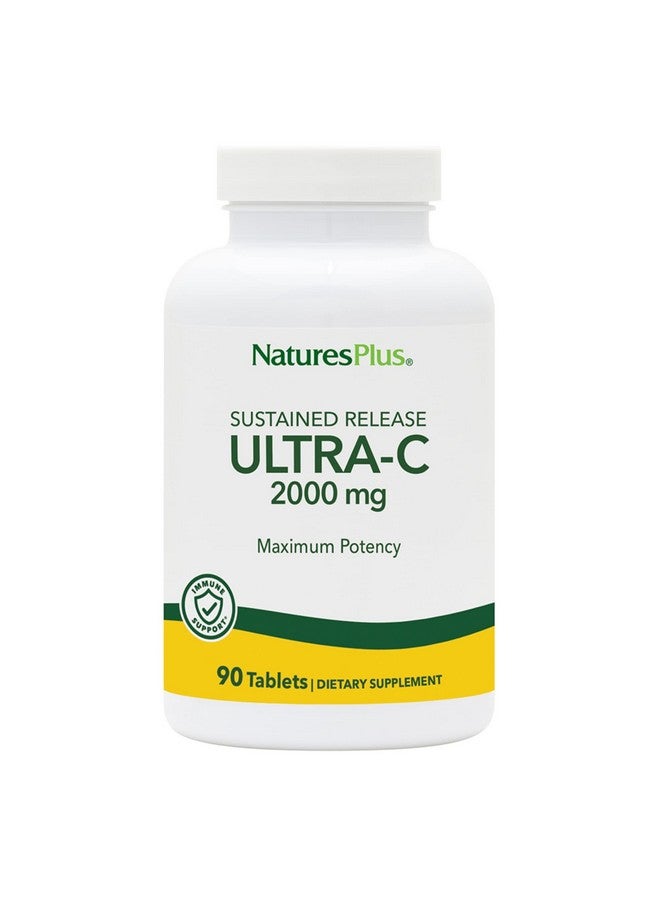 Natures Plus Ultra C W/Rose HIPS, Sustained Released - 2000 mg, 90 Vegetarian Tablets - Maximum Potency Immune Support, Antioxidant - Free-Radical Defense - Gluten-Free - 90 Servings - Image 1
