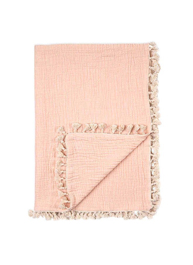 Crane BABY 6 Layer Muslin Blanket - Desert Rose