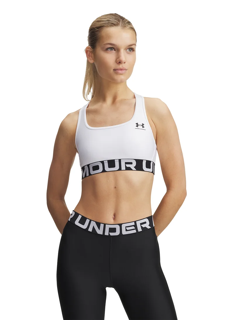 UNDER ARMOUR HeatGear Mid-Length Branded Sports Bra