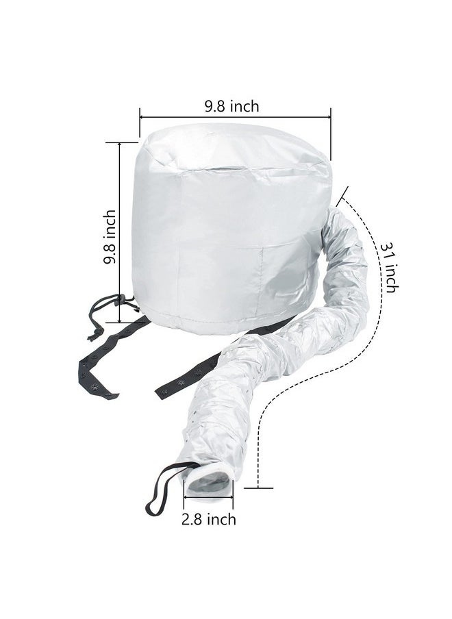 Beautyours Portable Hair Dryer Bonnet Attachment For Hair Styling, Hair Color, Hair Condition And More - Silver  - Image 3