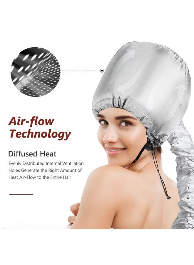 Beautyours Portable Hair Dryer Bonnet Attachment For Hair Styling, Hair Color, Hair Condition And More - Silver  - Image 4