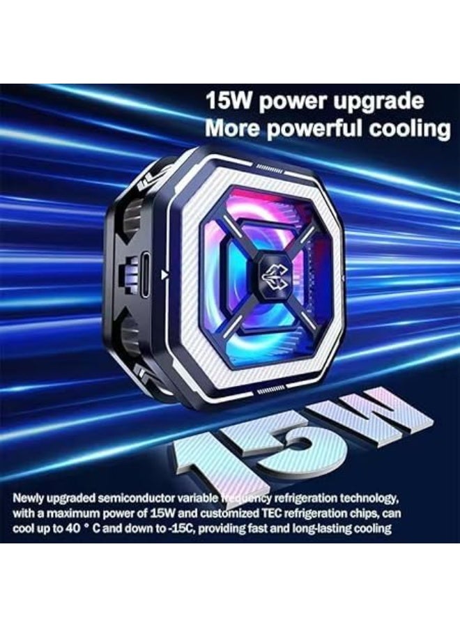 مبرد ICE Cooler HL01 للهواتف المحمولة المخصصة للألعاب - مروحة تبريد شبه موصلة مغناطيسية مزودة بمشبك خلفي، عالمية لأجهزة iPhone وAndroid، تصميم محمول خفيف الوزن مع كابل من النوع C - Image 2