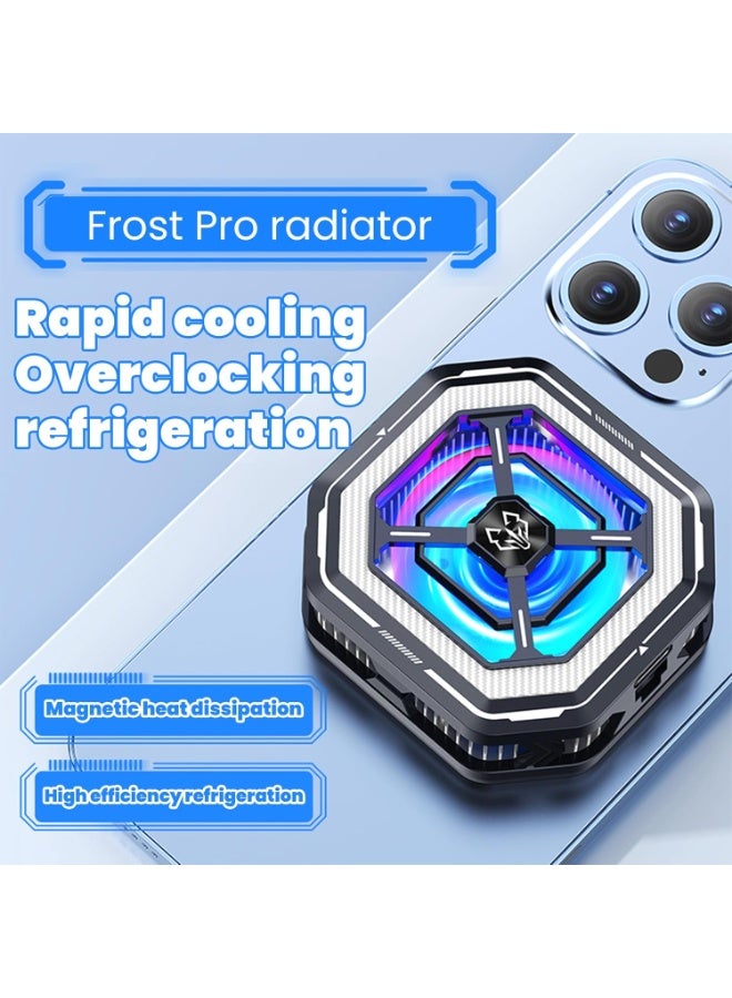 مبرد ICE Cooler HL01 للهواتف المحمولة المخصصة للألعاب - مروحة تبريد شبه موصلة مغناطيسية مزودة بمشبك خلفي، عالمية لأجهزة iPhone وAndroid، تصميم محمول خفيف الوزن مع كابل من النوع C - Image 5