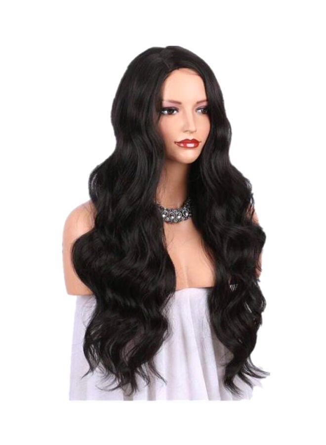 NIBEMINENT Long Curly And Wavy Hair Wig Black 24inch - Image 1