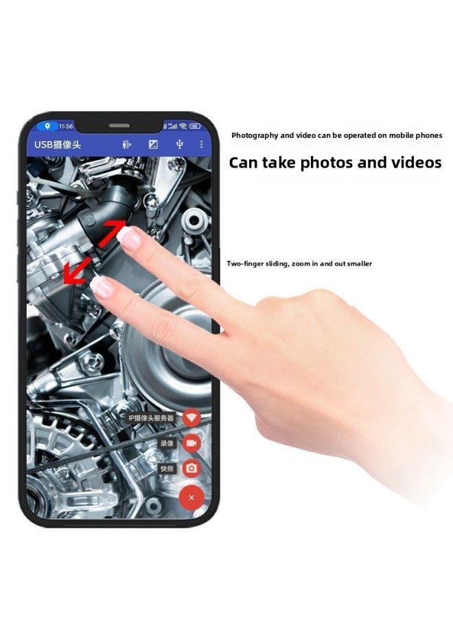 Generic Near Focus Probe Waterproof Car Repair Sewer Pipe Endoscope Camera Industrial Android Phone Hd Auto Repair-Color:Android Ladder Model 8mm [ultra-clear Model] - 2m Hard Wire [flexible To Bend]  - Image 4