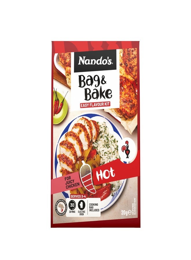 Nando's Peri-Peri Bag & Bake Seasoning for Chicken Hot, 20g