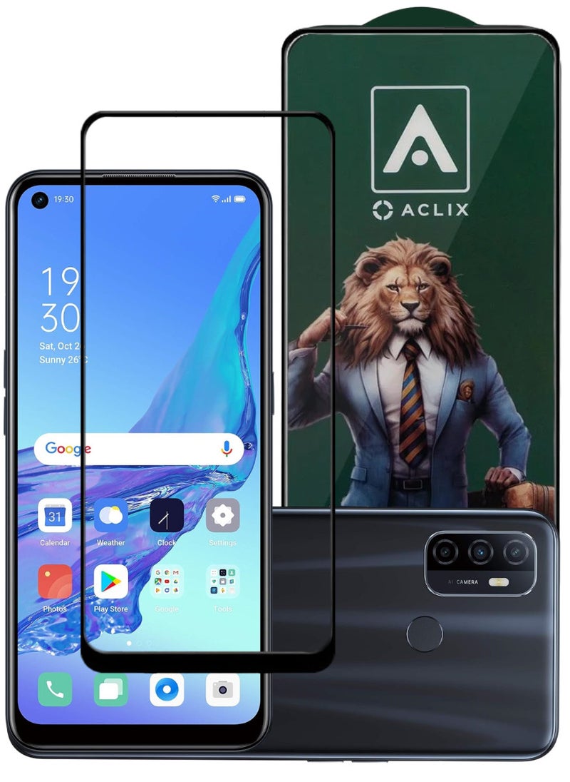 ACLIX Antistatic ESD Dustproof Premium Quality High Definition Tempered Glass Screen Protector Designed For Oppo A53 - Image 1