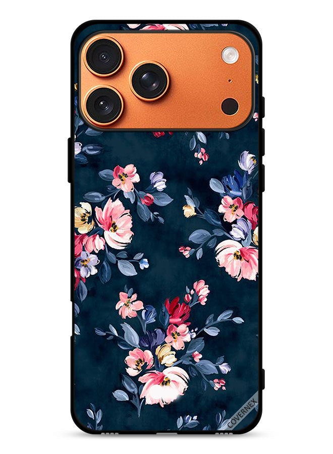 Covernex غطاء حماية آبل آيفون 17 برو ماكس مزخرف برسومات زهور مرسومة باليد - Image 1